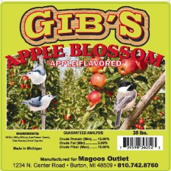 Gibs Apple Blossom Flavored Wild Bird Seed 33lb