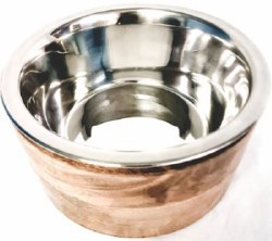 Advance Pet Wood Stainless Steel Bowl, Small
