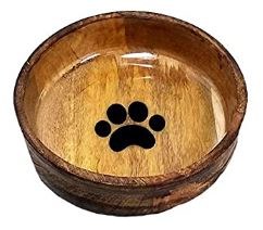 Advance Pet Round Wooden Paw Bowl, Small