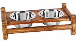 Advance Pet Bamboo Double Diner Dish 2Qt