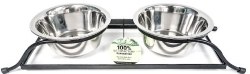 Advance Pet Iron Double Diner Stainlees Steel Dish 1Pt