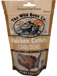 The Wild Bone Co. Original Cutlets, Chicken, Dog Treats, 4.5oz