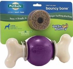 Petsafe Busy Buddy Bouncy Bone Dog Toy, Purple, Large