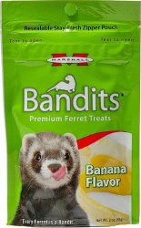 Marshall Bandits Premium Banana Ferret, Small Animal Treat, 3oz