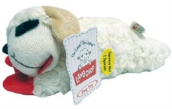 Multipet Lamb Chop Plush Toy, White, 10.5 inch