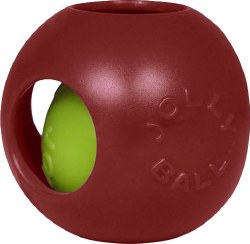 Jolly Pets Teaser Ball Dog Toy, Red, 4.5 inch