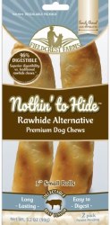 Fieldcrest Farms Nothin to Hide Rawhide Alternative Beef Rolls, 5 inch, 2 count