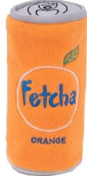Zippy Paws Squeakie Can Fetcha, Orange, Dog Toys, Small