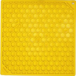 SodaPup Enriching Lick Mat Honey, Yellow, Large