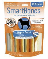 SmartBones Hip and Joint Care Rawhide Free Chicken Dog Chews, Dog Treats, 16 Count