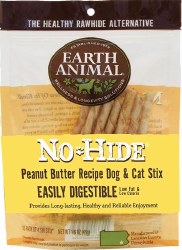 Earth Animal No Hide Peanut Butter Sticks 10 count