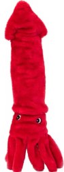 Zippy Paws Jigglerz Squid, Red, Dog Toys, Large