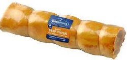 Barkworthies Peanut Butter Dipped Beef Treat, Large