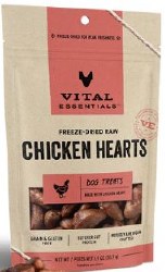 Vital Essentials Freeze Dried Chicken Heart Dog Treats 1.9oz