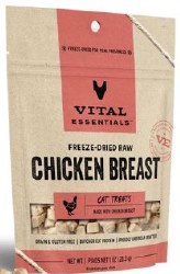 Vital Essentials Freeze Dried Chicken Breast Cat Treats 1oz