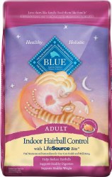 Blue Buffalo Indoor Hairball Control Chicken and Brown Rice Recipe Adult, Dry Cat Food, 15lb