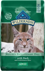 Blue Buffalo Wilderness Duck Recipe Grain Free Adult, Dry Cat Food, 11lb