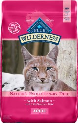 Blue Buffalo Wilderness Salmon Recipe Grain Free, Dry Cat Food, 5lb