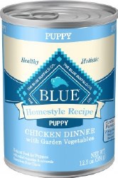 Blue Buffalo Homestyle Recipe Puppy Chicken Dinner with Garden Vegetables Canned Wet Dog Food 12.5oz