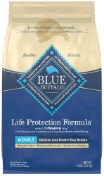 Blue Buffalo Life Protection Adult Formula Chicken and Brown Rice Recipe, Dry Dog Food, 30lb
