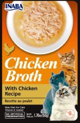 Inaba Chicken Broth with Chicken Side Dish for Cats, Cat Treat, 1.76oz