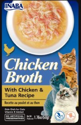 Inaba Chicken Broth with Chicken and Tuna Side Dish for Cats 1.76oz