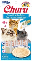 Inaba Churu Puree Cat Treats, Tuna and Scallop .5oz, 4 count