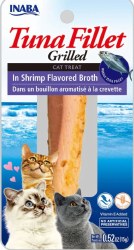 Inaba Grilled Tuna Fillet in Shrimp Flavored Broth, Cat Treat, .52oz