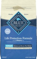 Blue Buffalo Life Protection Adult Formula Chicken and Brown Rice Recipe Dry Dog Food 30lb