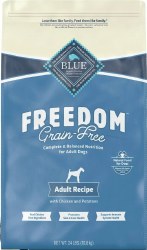 Blue Buffalo Freedom Adult Chicken Recipe Grain Free Dry Dog Food 24 lbs