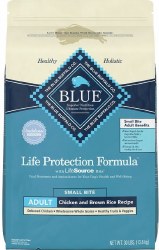 Blue Buffalo Life Protection Formula Small Bite Adult Chicken and Brown Rice Recipe Dry Dog Food 30 lbs