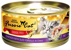 Fussie Cat Gold Chicken with Duck in Gravy Grain Free Canned Wet Cat Food 2.8oz