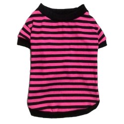 Pink and Black Stripe T-Shirt, Extra Small