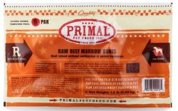 Primal Raw Beef Marrow Bone, 6 count, 2in