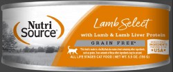 NutriSource Lamb and Liver, Grain Free, Wet Cat Food, Case of 12, 5.5oz