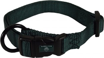 Hamilton Adjustable Dog Collar, 1 inch x 18-26 inch long, Green