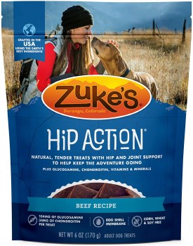 Zuke's Hip Action Beef Recipe Dog Treats 6oz