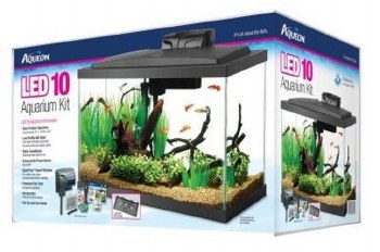 Aqueon LED Aquarium Kit, Black, 10 Gallon