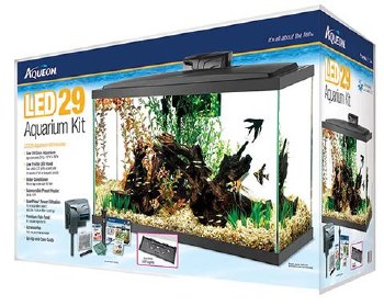 Aqueon LED Aquarium Kit, Black, 29 gallon