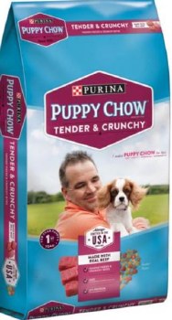 Purina Puppy Chow Tender and Crunchy with Real Beef Dry Dog Food 32lb