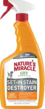 Natures Miracle Dog Set In Stain and Odor Destroyer, Orange Scented, Cleaning Supplies, 24oz
