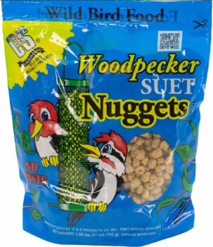 C&S Woodpecker Suet Nuggets Wild Bird Food, 27oz