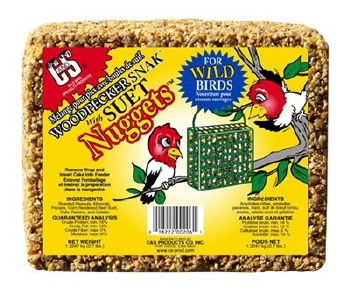 C&S Woodpecker Snack with Suet Nuggets Wild Bird Food, 2.4lb