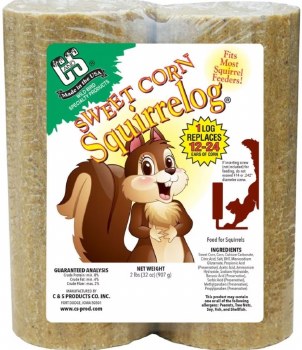 C&S Sweet Corn Squirrel Log Refills, Wild Bird Bricks, 32oz, 2 Count