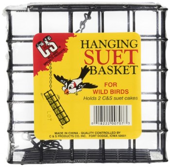 C&S Double Hanging Suet Basket, Black 15.2 inch x 13.4 inch x 6.2 inch