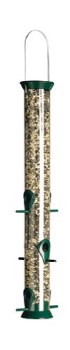 Droll Yankees More Birds New Generation Mixed Seed Wild Bird Feeder, Green, 2lb Capacity