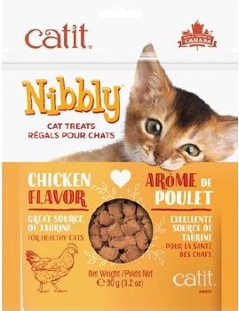 Catit Nibbly Chicken Flavor Cat Treats 3.17oz Bag