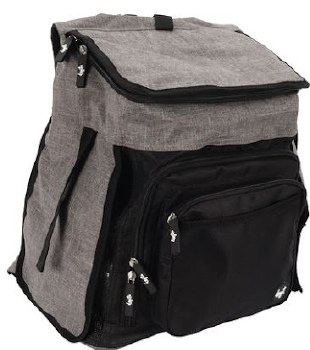 Dogit Expandable Backpack Gray & Black