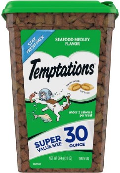 Whiskas Temptations Seafood Medley Flavor Cat Treats 30oz