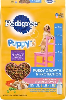Pedigree Puppy Growth and Protection Formula Chicken and Vegetable Flavor, Dry Dog Food, 14lb